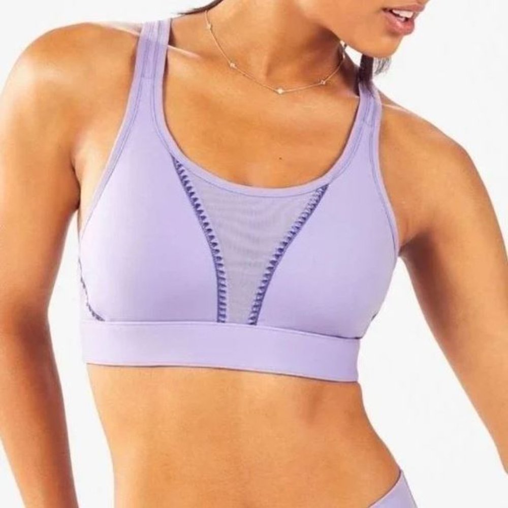 Fabletics Zoe High Impact Sports Bra IV in Lavender Purple XL